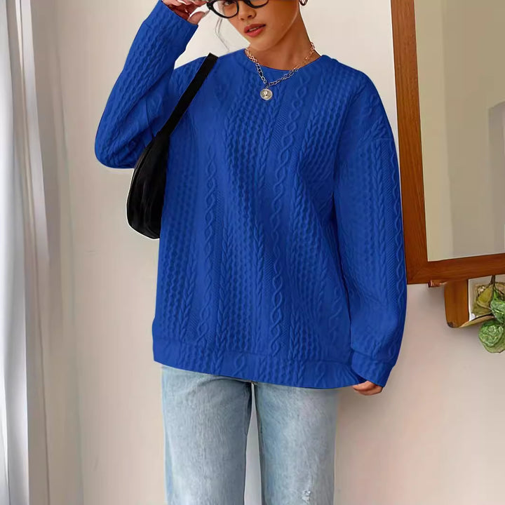 Sweater en tricot pour femmes avec look texturé et coupe décontractée Levoire