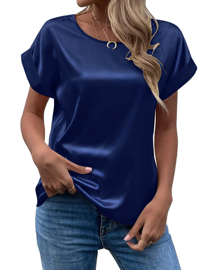 Levoire | T-Shirt En Avec Manches Retroussées Pour Femmes