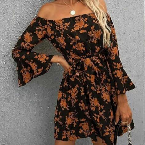 Robe femme décolletée avec motif coloré Levoire