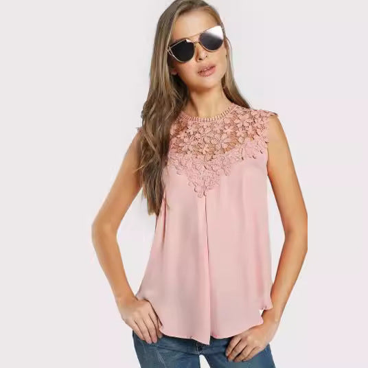 Blouse femme avec broderie florale et coupe fluide Levoire