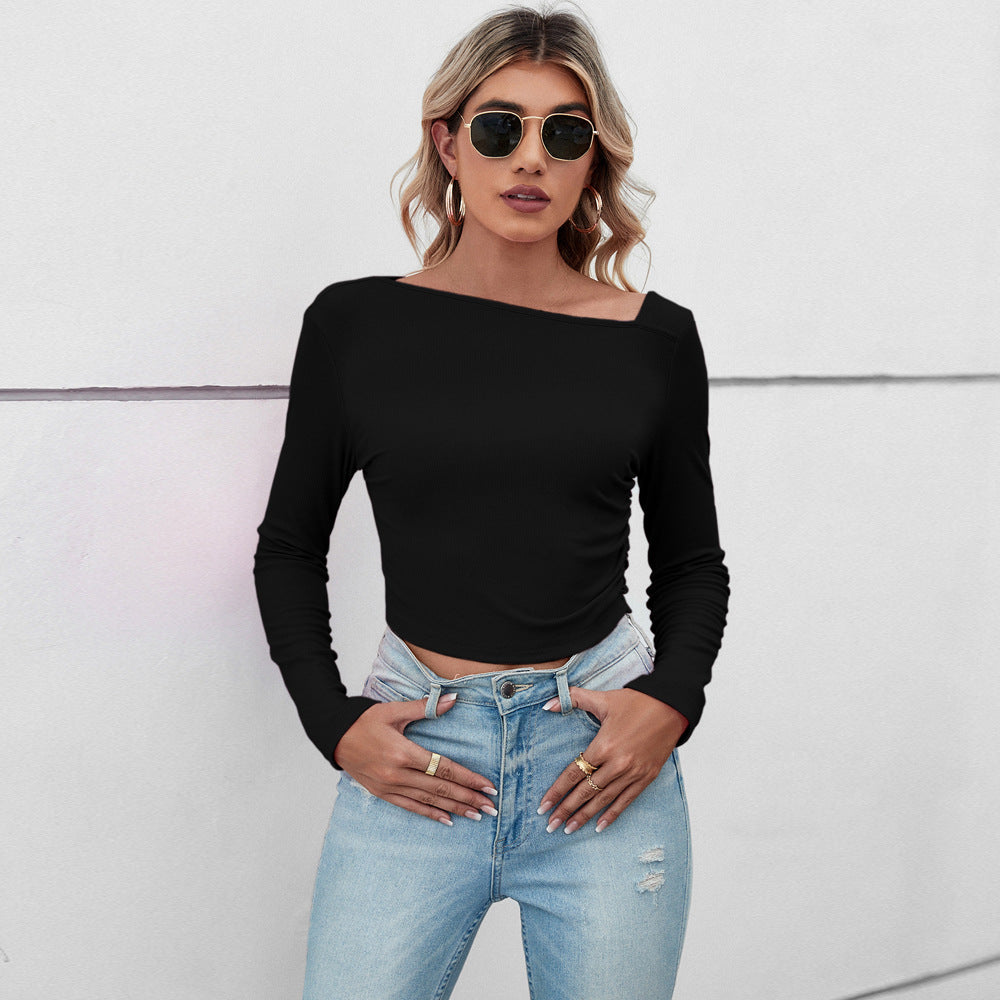 Femme crop top avec un design élégant et des détails de volants raffinés Levoire