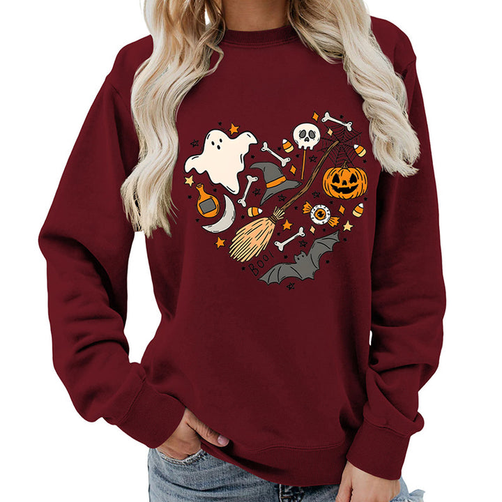 Sweatshirt d'Halloween pour femmes avec design créatif Levoire