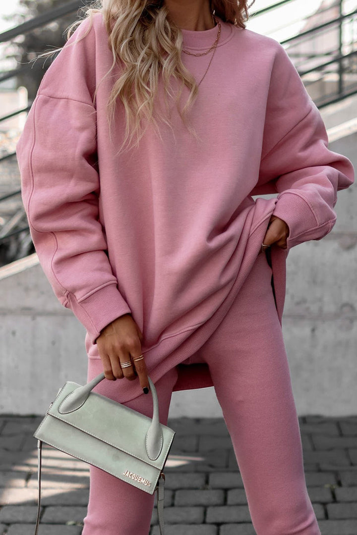 Levoire | Pull Oversize À Col Montant Structuré Rose