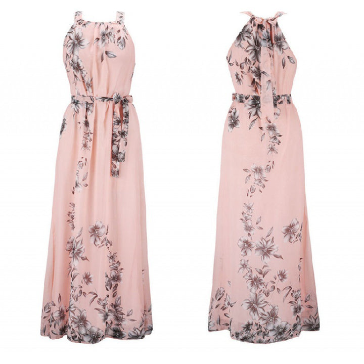 Robe maxi femme avec design floral et décolleté décontracté Levoire