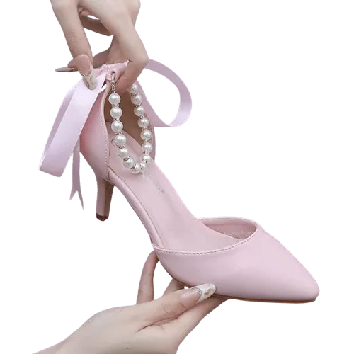 Levoire | Chaussures élégantes avec des perles et une boucle Rosa