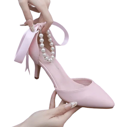 Levoire | Chaussures élégantes avec des perles et une boucle Rosa