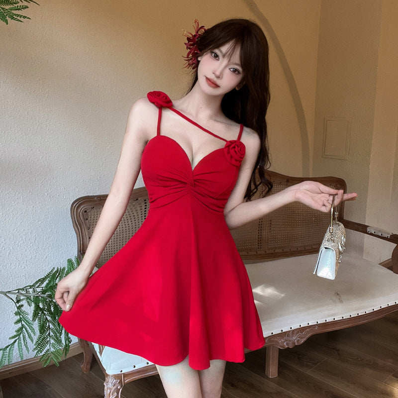 Levoire | Robe à bretelles grande à dégradé avec fente Rot