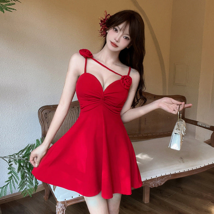 Levoire | Robe à bretelles grande à dégradé avec fente Rot