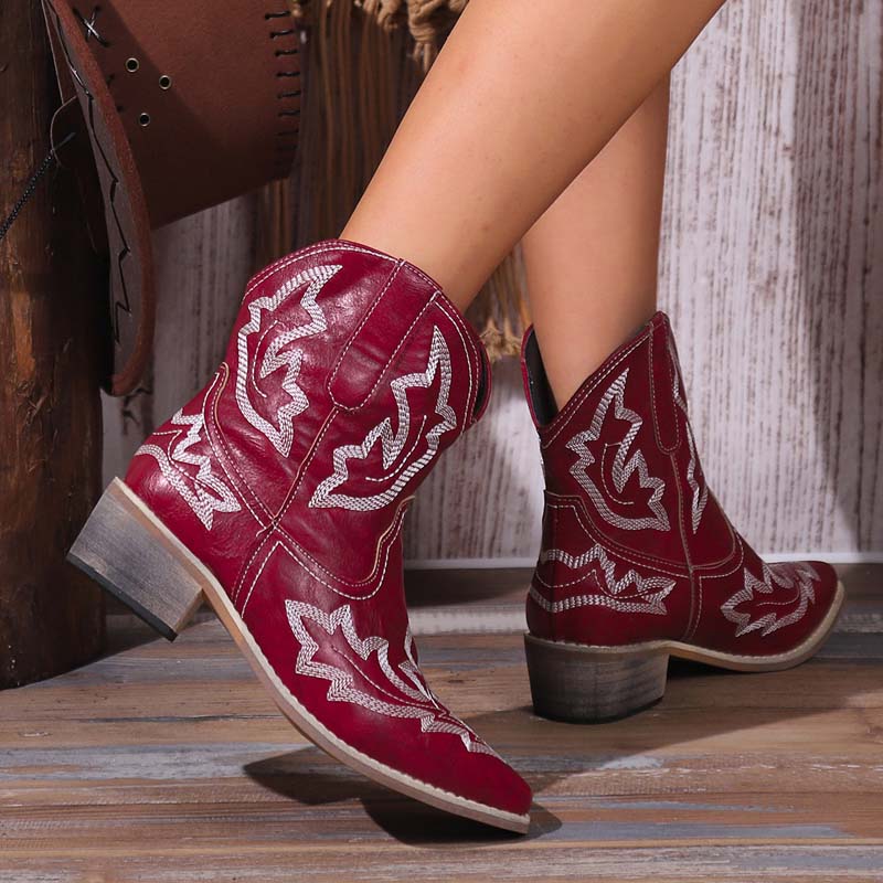 Levoire | Bottes De Cowboy Avec Détails Brodés Pour Femmes