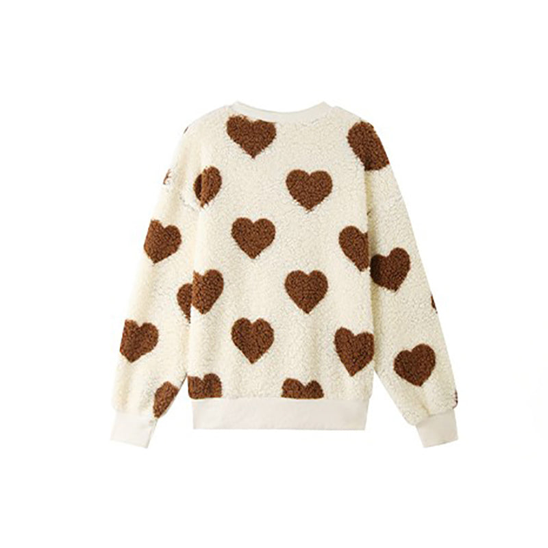 Levoire | Shirt En Peluche À Imprimé Coeur