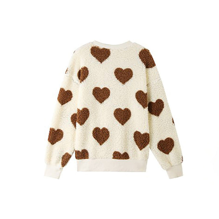 Levoire | Shirt En Peluche À Imprimé Coeur