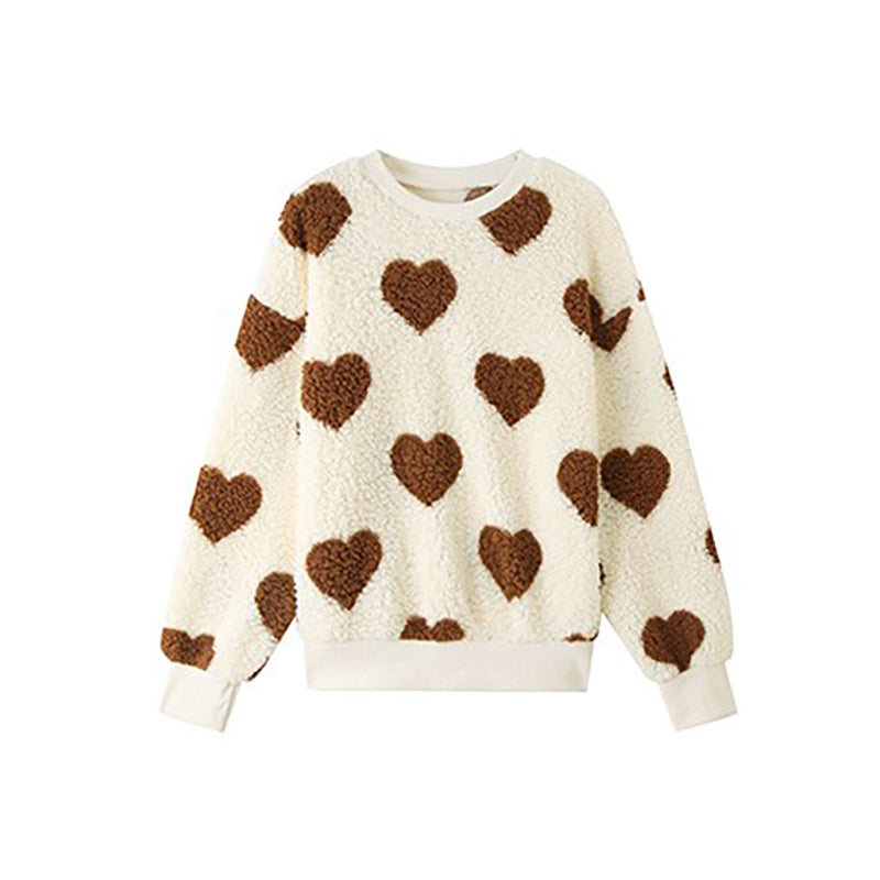 Levoire | Shirt En Peluche À Imprimé Coeur