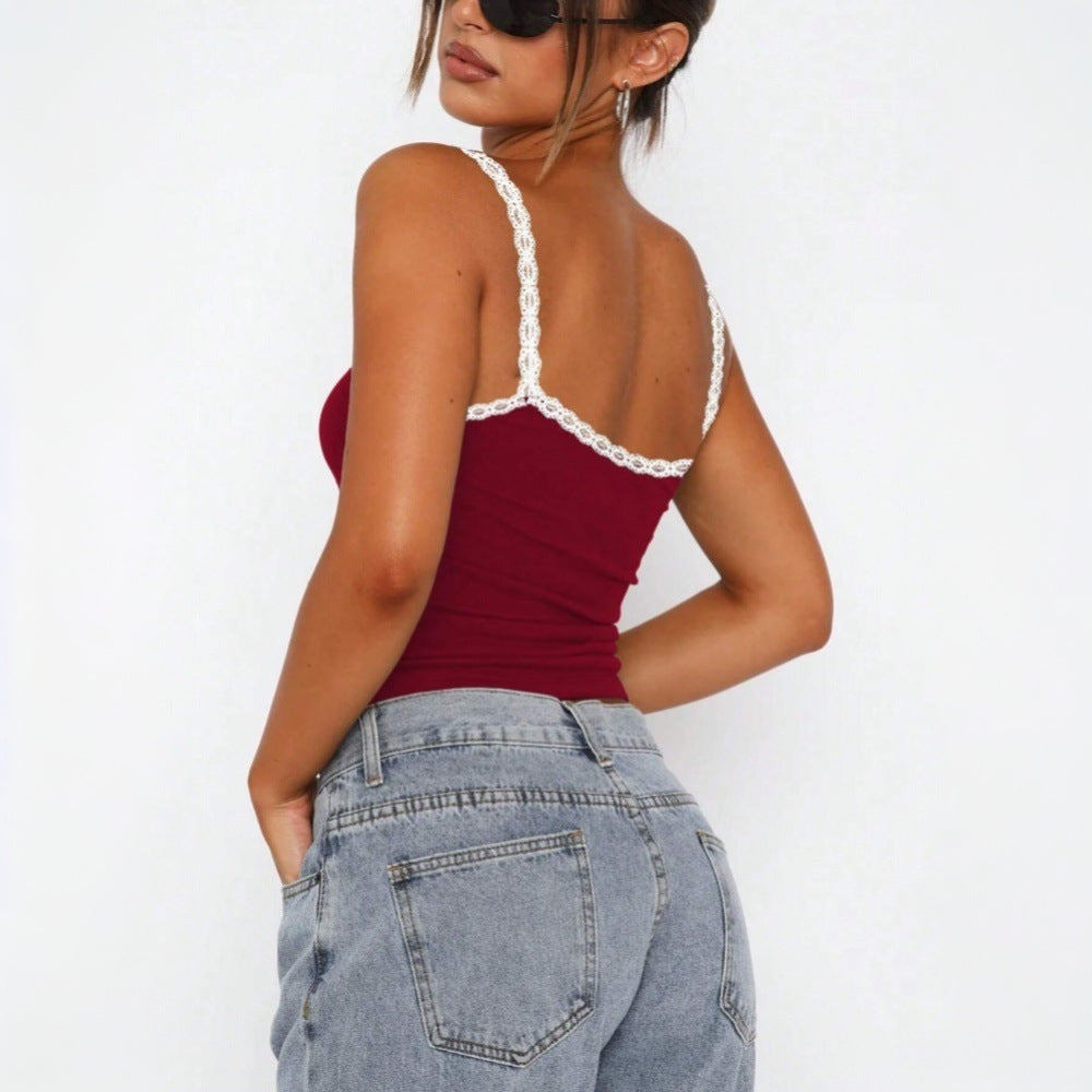 Top pour femmes avec dentelle et coupe ajustée Levoire