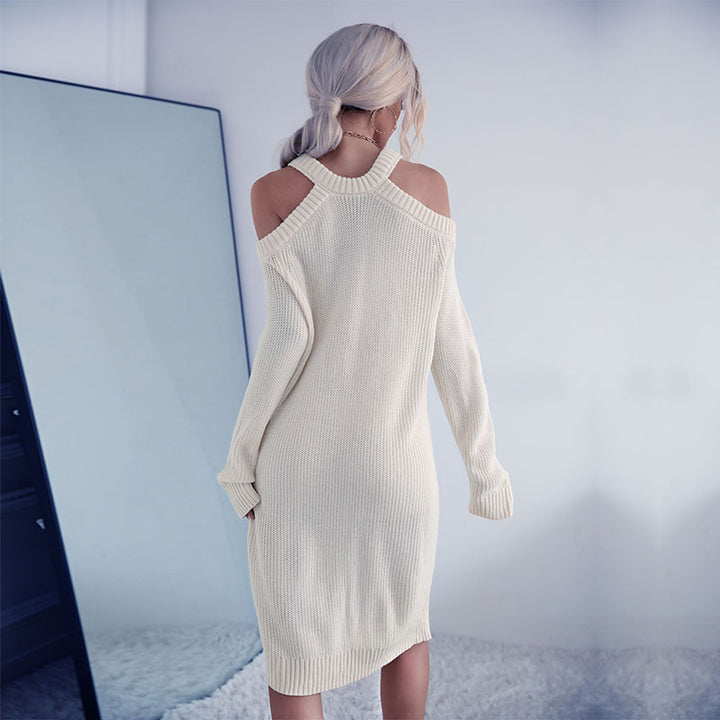 Robe en maille décolletée pour femmes avec taille élégante Levoire
