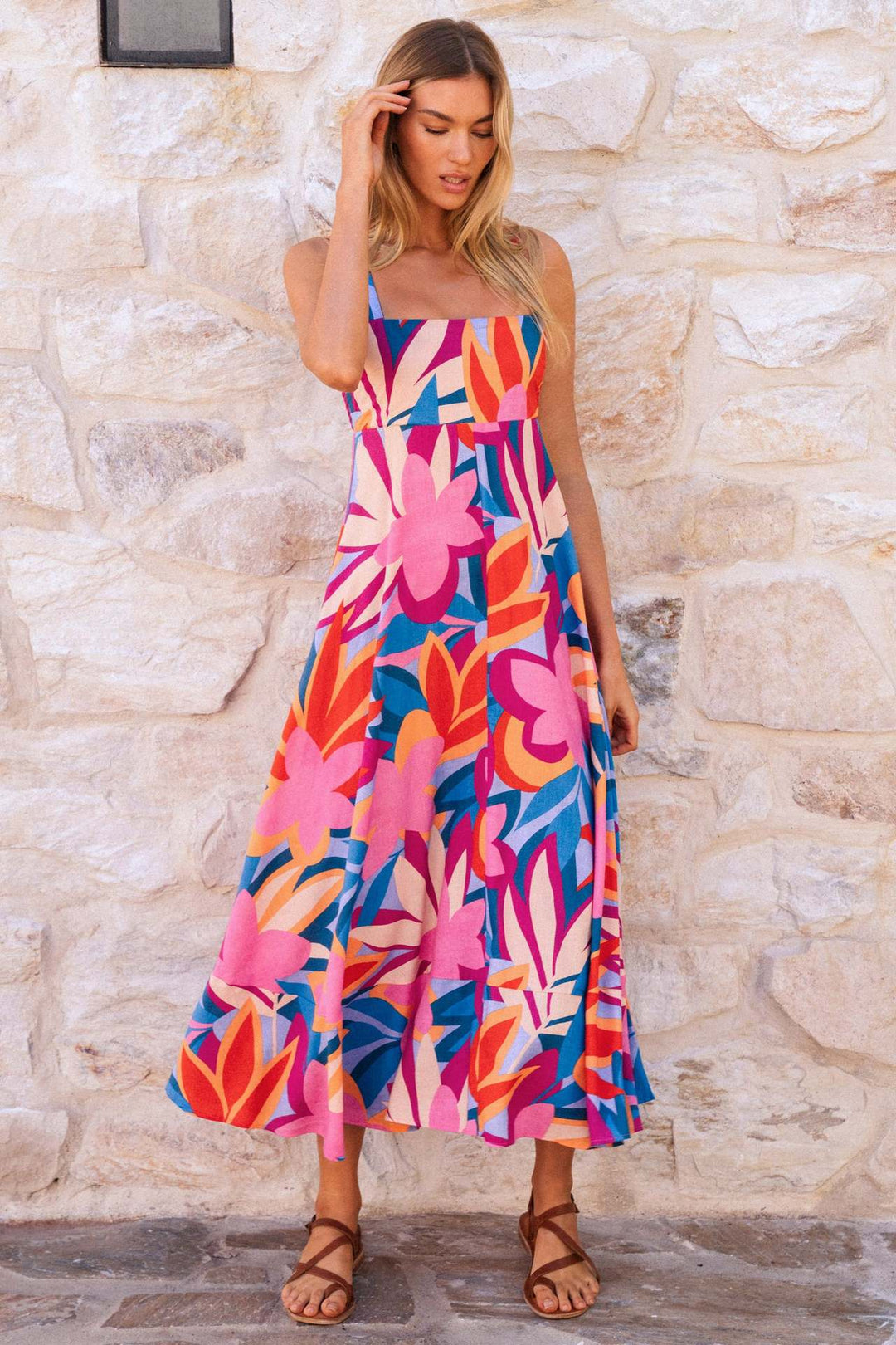 Robe maxi femme avec motif floral Levoire