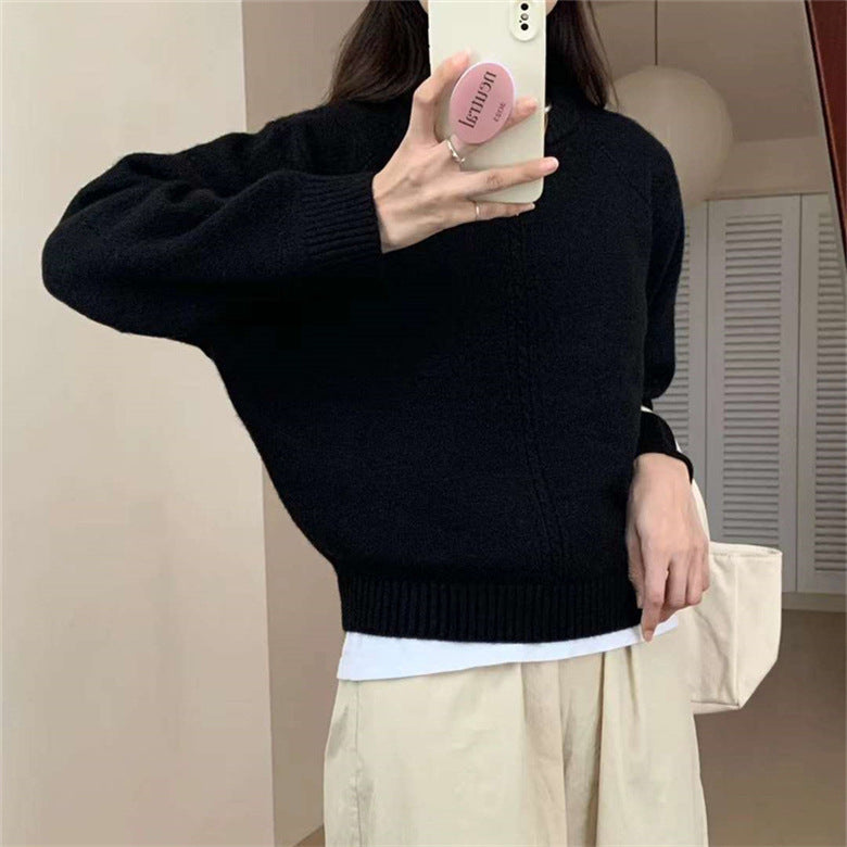 Levoire | Pull Élégant Uni Noir Une taille