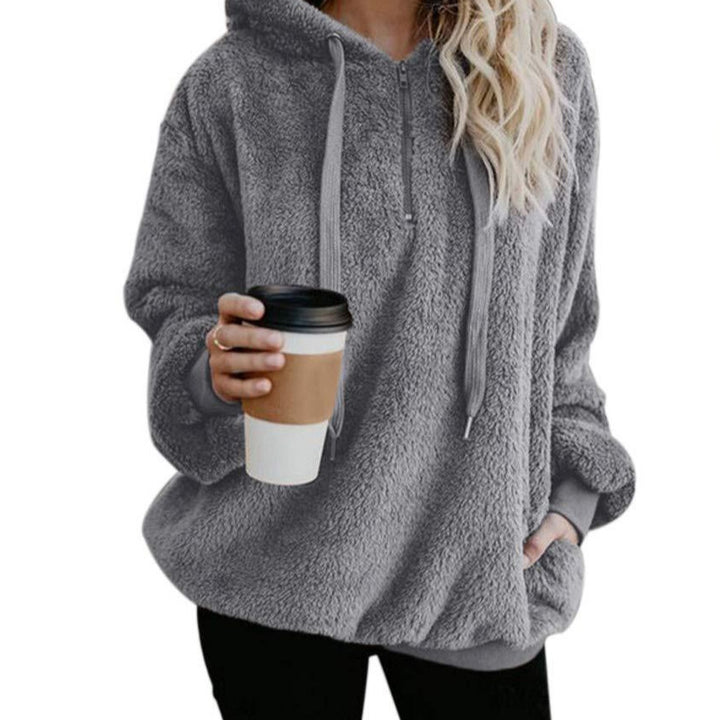 Pull en polaire confortable pour femmes avec fermeture éclair Levoire