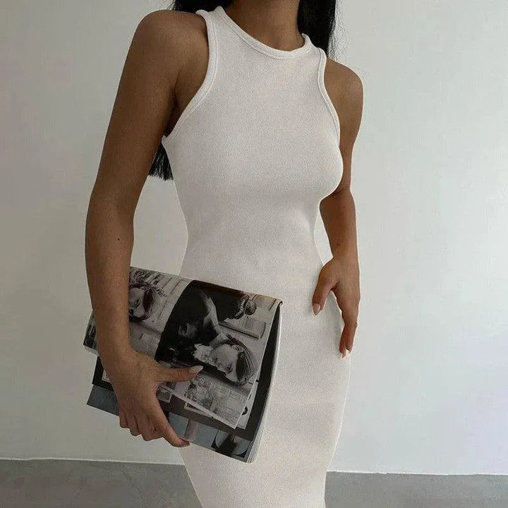 Levoire | Robe longue avec une fente sexy Blanc