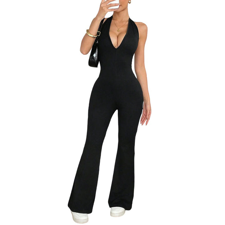 Combinaison pour femme avec décolleté en V profond et jambes larges Levoire