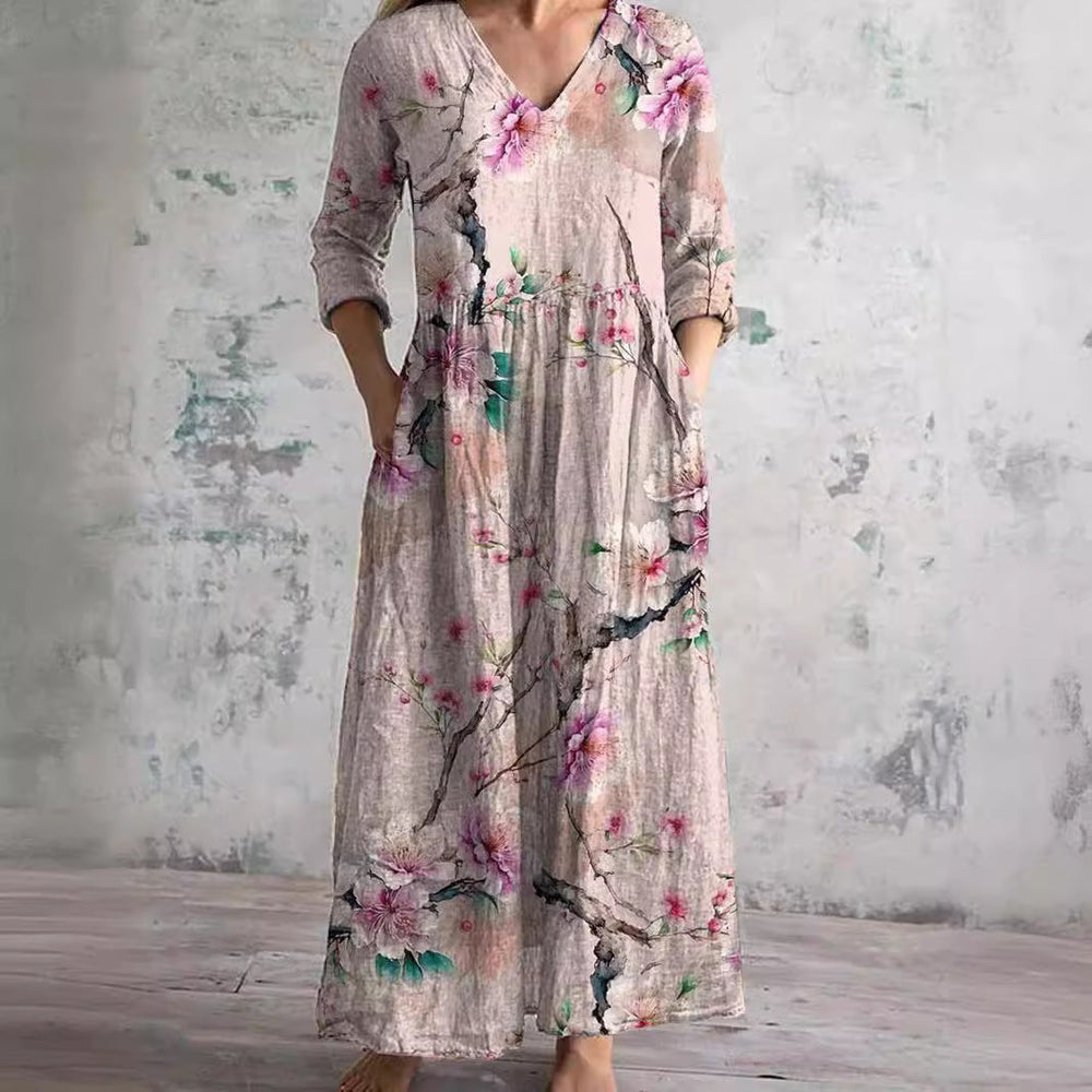 Levoire | Robe Florale Grâce Rose Poudré