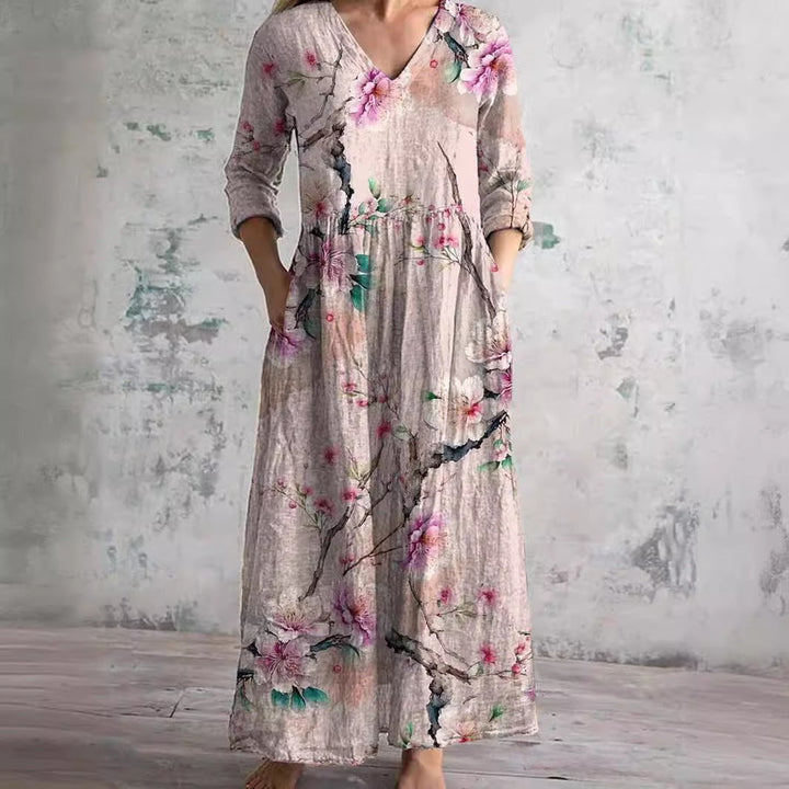 Levoire | Robe Florale Grâce Rose Poudré