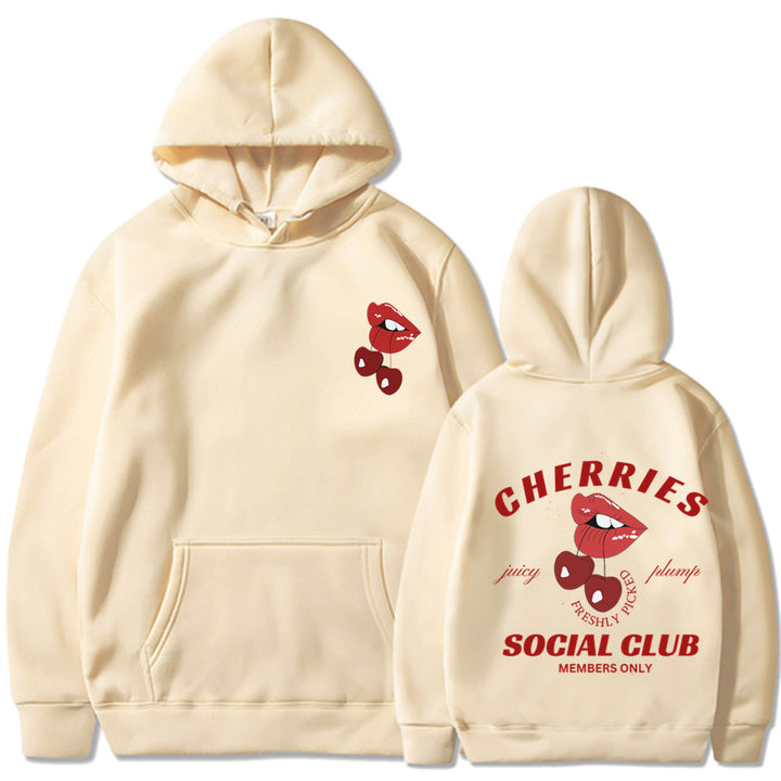 Sweat à capuche femme avec design cerise exclusif Levoire