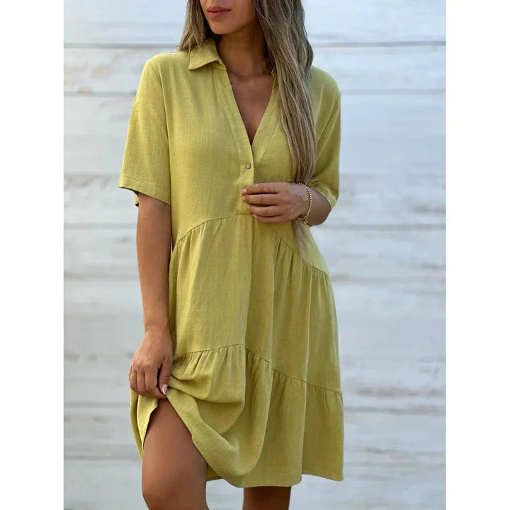 Levoire | Robe d'été à boutons Jaune