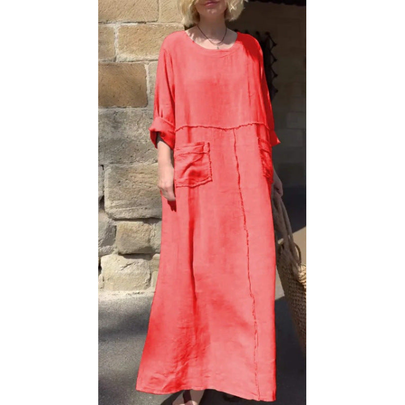 Levoire | Robe sac à dos Manches longues Relaxante Robe plissée Rot