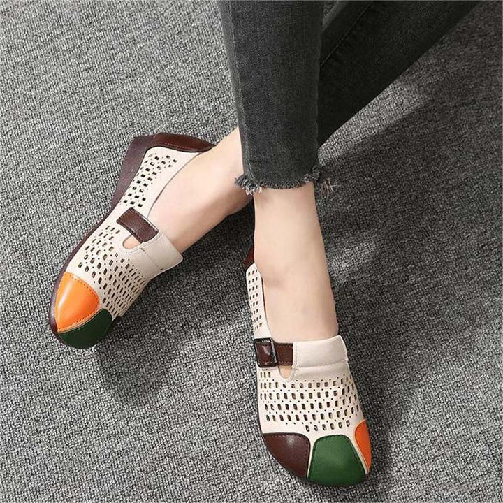 Levoire | Sandales À Air Avec Une Boucle Et Un Bout Coloré Pour Femmes