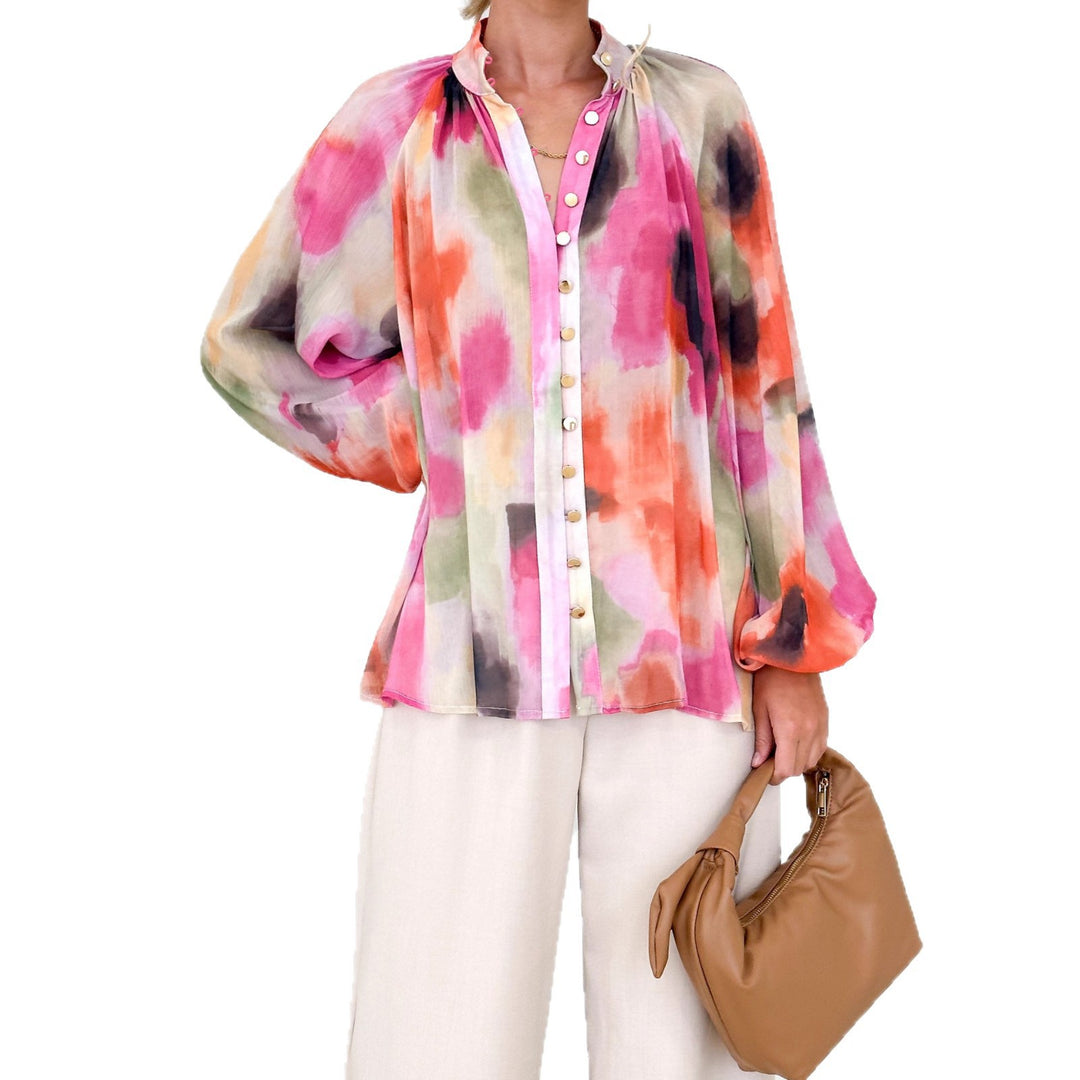 Blouse femme avec coupe ample et manches bouffantes élégantes Levoire