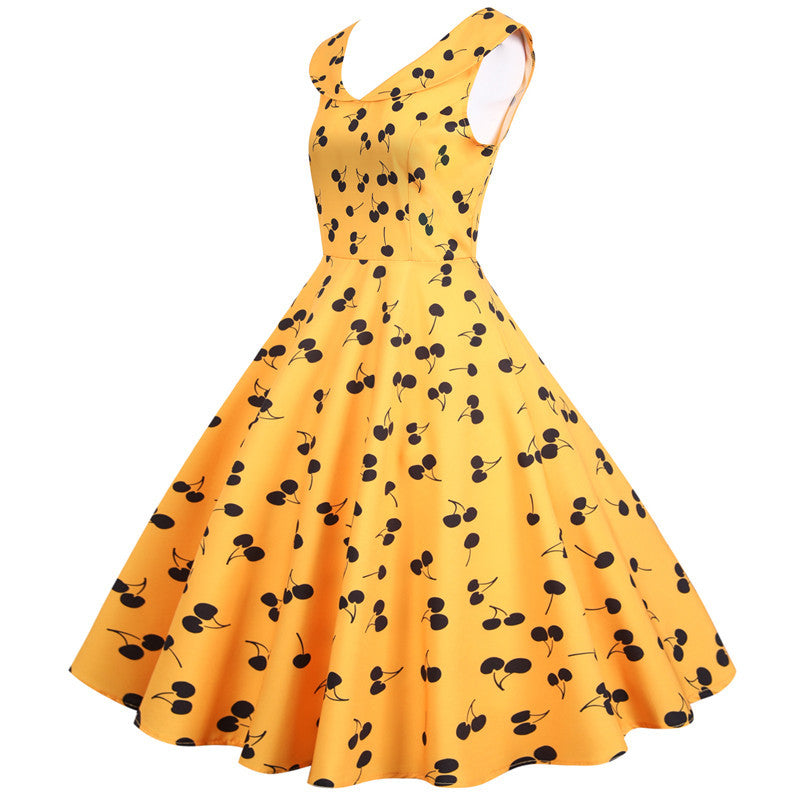 Robe swing femme avec design fruité et jupe évasée Levoire