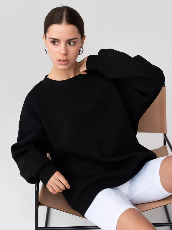 Levoire | Haut en tricot ample à col rond noir