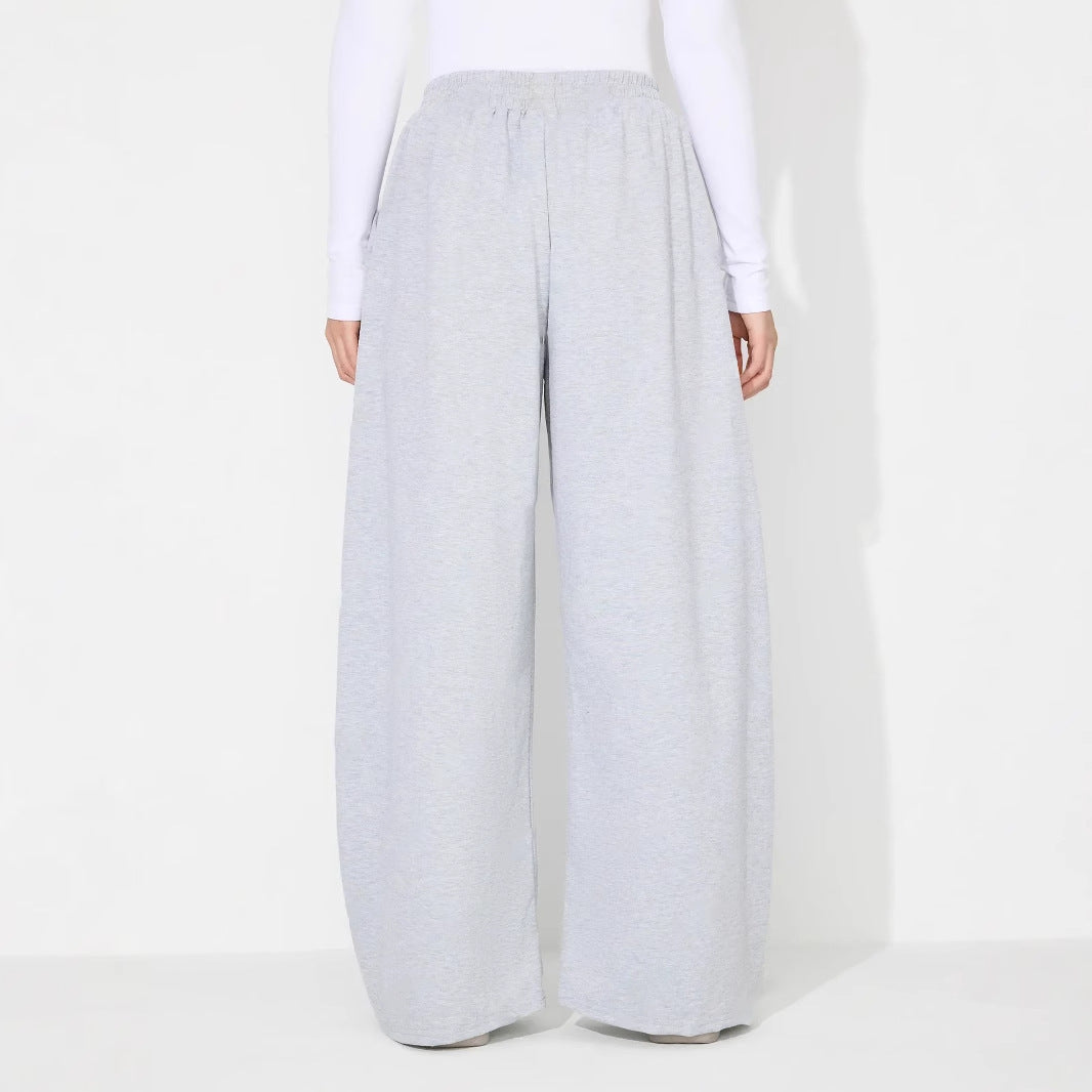Pantalons Palazzo larges pour femmes avec taille élastique et plis Levoire