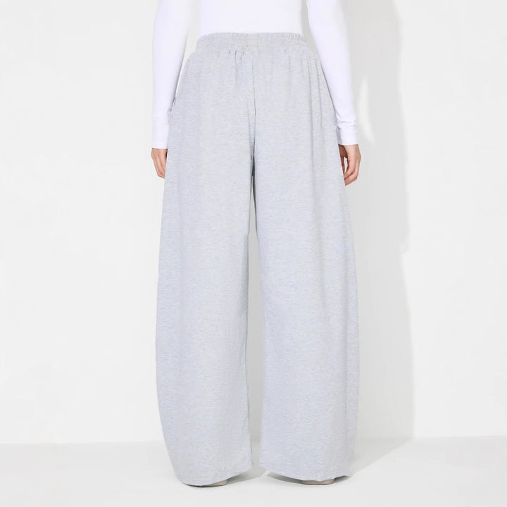 Pantalons Palazzo larges pour femmes avec taille élastique et plis Levoire
