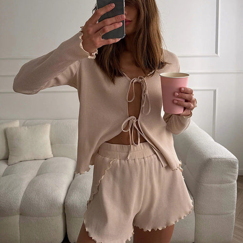 Levoire | Cardigan Tendance Top Fente Short Set