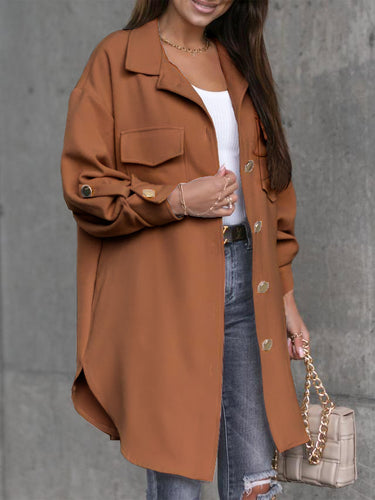 Chemise Veste Surdimensionnée pour Femmes avec Poches Pratiques et Coupe Tendance Levoire