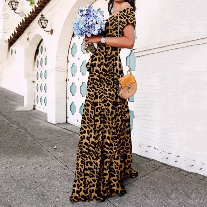 Robe maxi femme avec design sans épaule et fente latérale Levoire