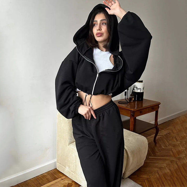 Levoire | T-shirt à capuche confortable Pantalons élastiques Ensemble