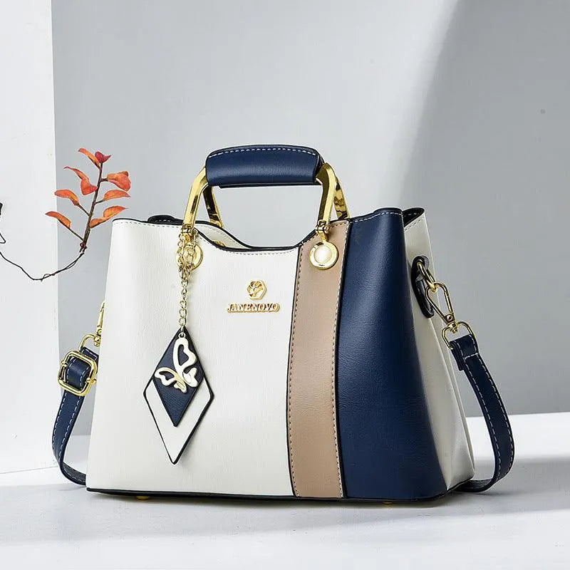 Levoire | Sac à bandoulière élégant avec bandoulière Blanc et bleu