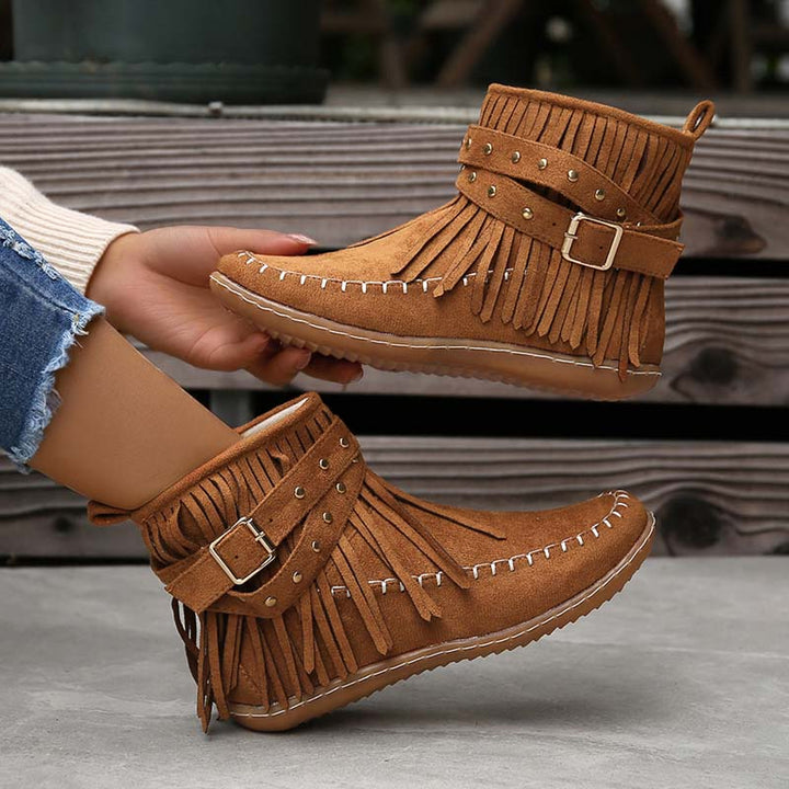 Levoire | Bottines Boho Avec Ornements Et Boucles Pour Femmes