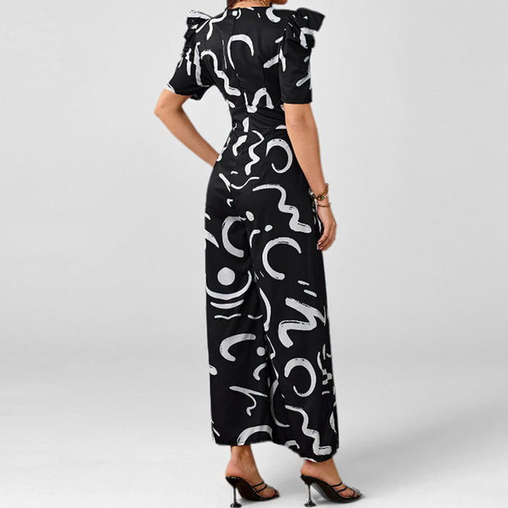 Femmes élégant combinaison avec motif graphique stylé Levoire