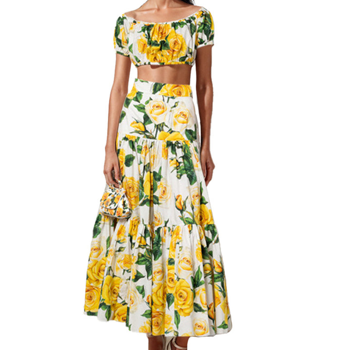 Ensemble floral à deux pièces pour femmes Levoire