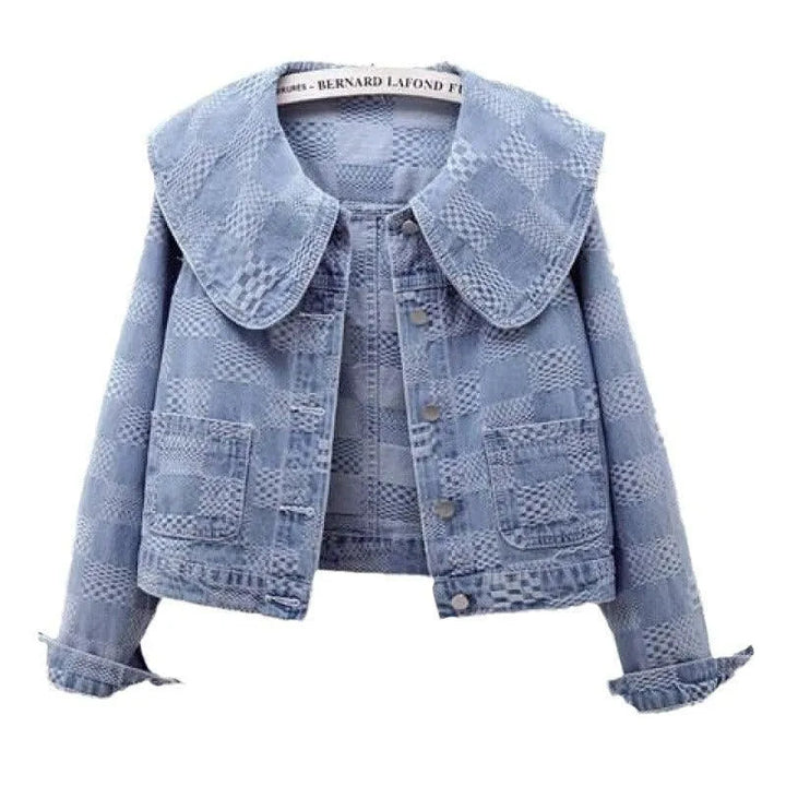 Levoire | Veste en denim courte avec un manteau de marin