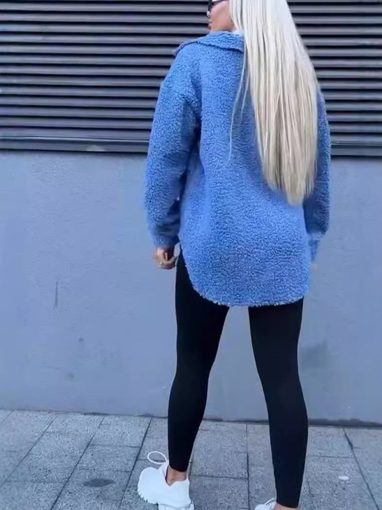 Veste en polaire décontractée pour femmes avec poches pratiques et détails de boutons Levoire
