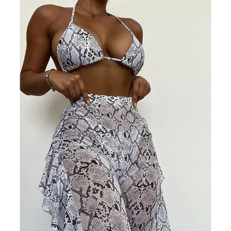 Levoire | Robe de plage en maille avec motif serpent