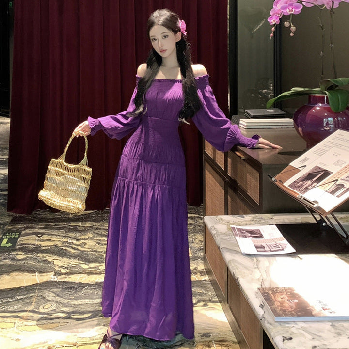 Levoire | Robe À Manches Mi-Longues Avec Ceinture De Nœud Grande Longue Flottante