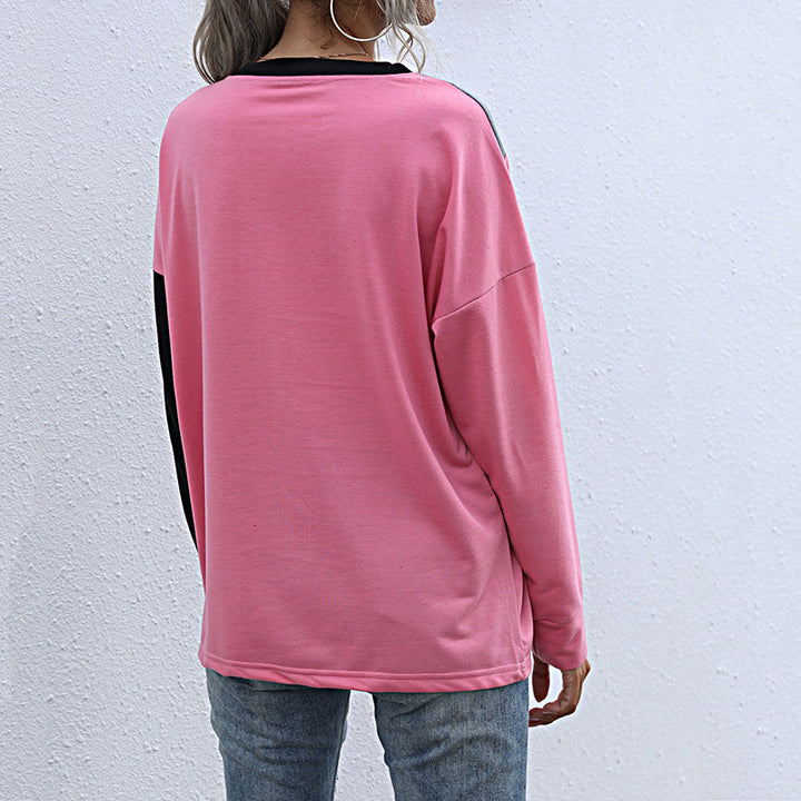 Sweat à capuche féminin à la mode avec des blocs de couleur contrastés Levoire