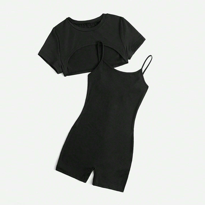Ensemble combinaison top court et shorts pour femmes Levoire