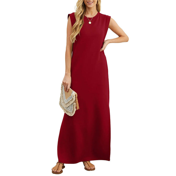 Levoire | Robe Maxi Sans Manches Confortable Rot