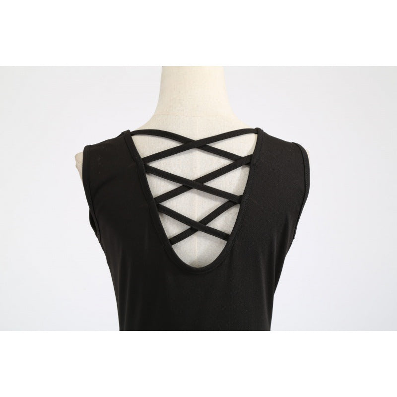 Robe swing femme avec design de crâne coloré et ceinture à lien latéral Levoire